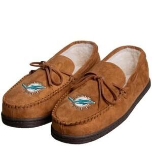 Miami Dolphins NFL mens moccasins slippers Size 9-10 medium football lounge